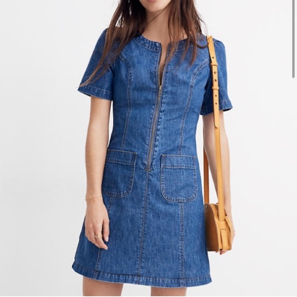 Madewell Dresses & Skirts - NWT Madewell Denim A-line Zip Dress